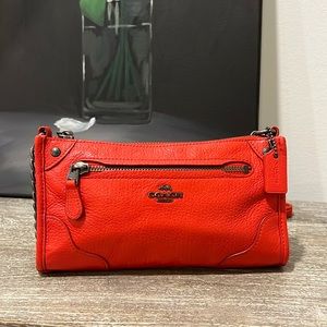 Coach Red Leather Crossbody Bag